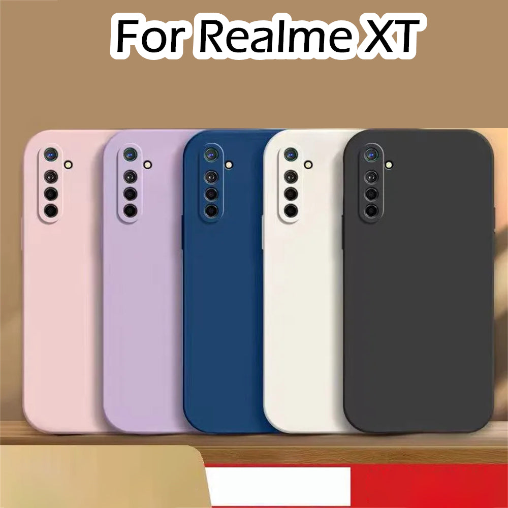 For Realme XT Cover Drop and wear resistant Silicone Full Case Classic Simple Solid Color Phone Case Cover