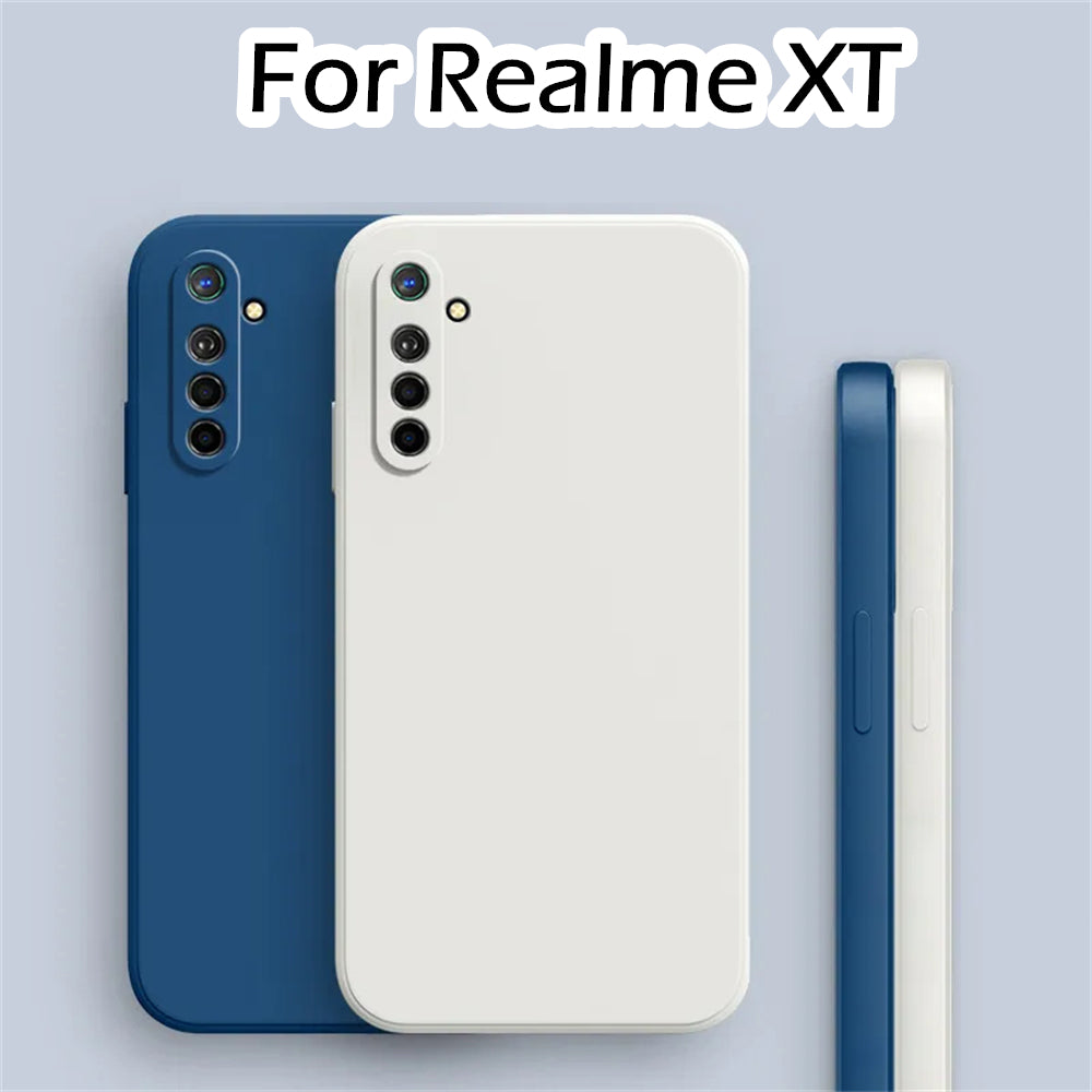 For Realme XT Cover Drop and wear resistant Silicone Full Case Classic Simple Solid Color Phone Case Cover