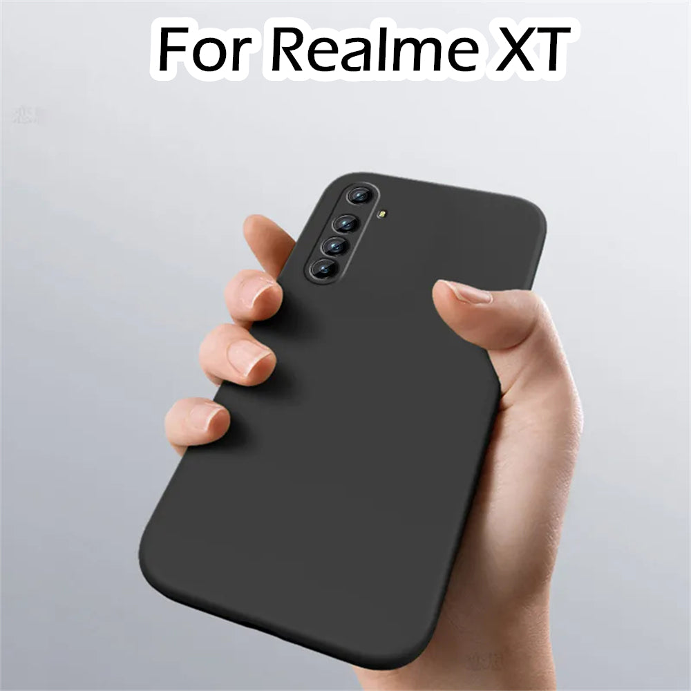 For Realme XT Cover Drop and wear resistant Silicone Full Case Classic Simple Solid Color Phone Case Cover