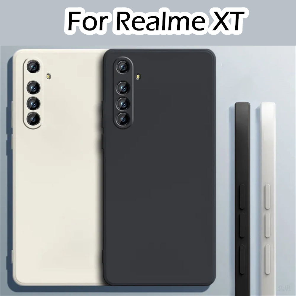 For Realme XT Cover Drop and wear resistant Silicone Full Case Classic Simple Solid Color Phone Case Cover