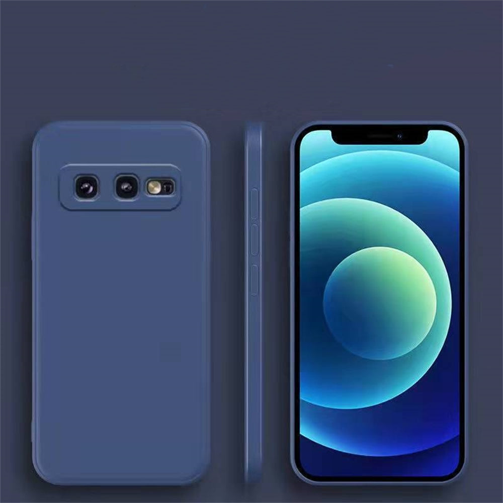 For Samsung Galaxy S10E Cover Drop and wear resistant Silicone Full Case Classic Simple Solid Color Phone Case Cover