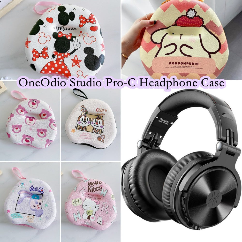 For OneOdio Studio Pro-C Headphone Case Cartoon Creative Patterns Headset Earpads Storage Bag Casing Box