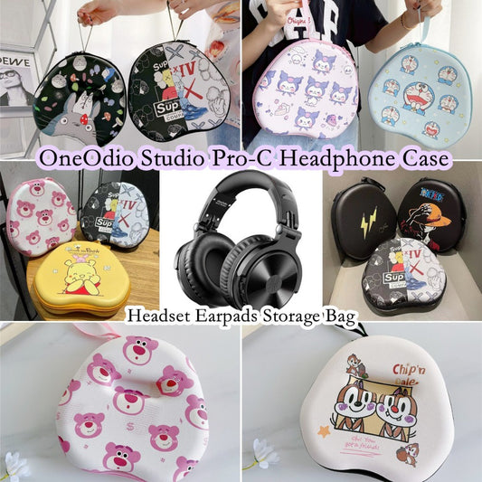 For OneOdio Studio Pro-C Headphone Case Cartoon Creative Patterns Headset Earpads Storage Bag Casing Box