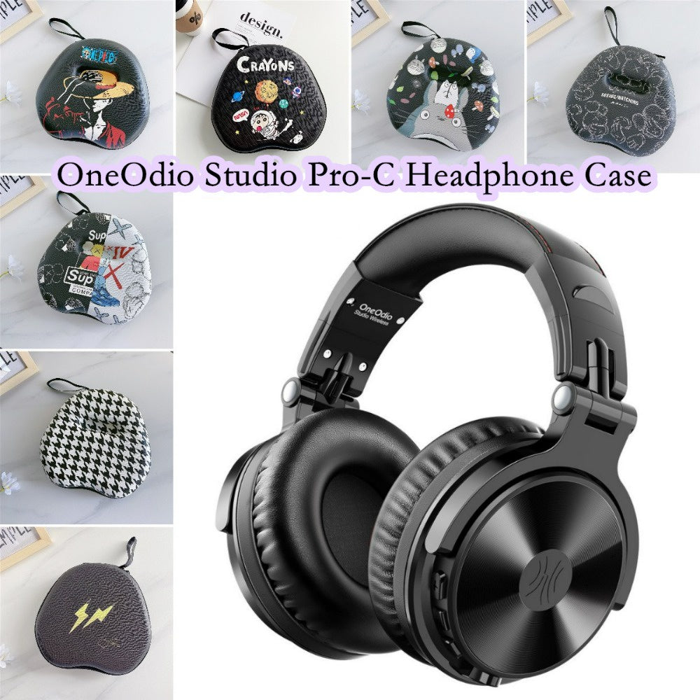 For OneOdio Studio Pro-C Headphone Case Cartoon Creative Patterns Headset Earpads Storage Bag Casing Box