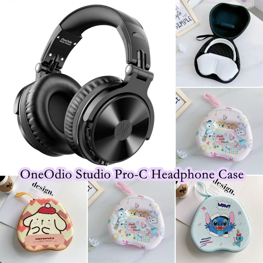 For OneOdio Studio Pro-C Headphone Case Cartoon Creative Patterns Headset Earpads Storage Bag Casing Box