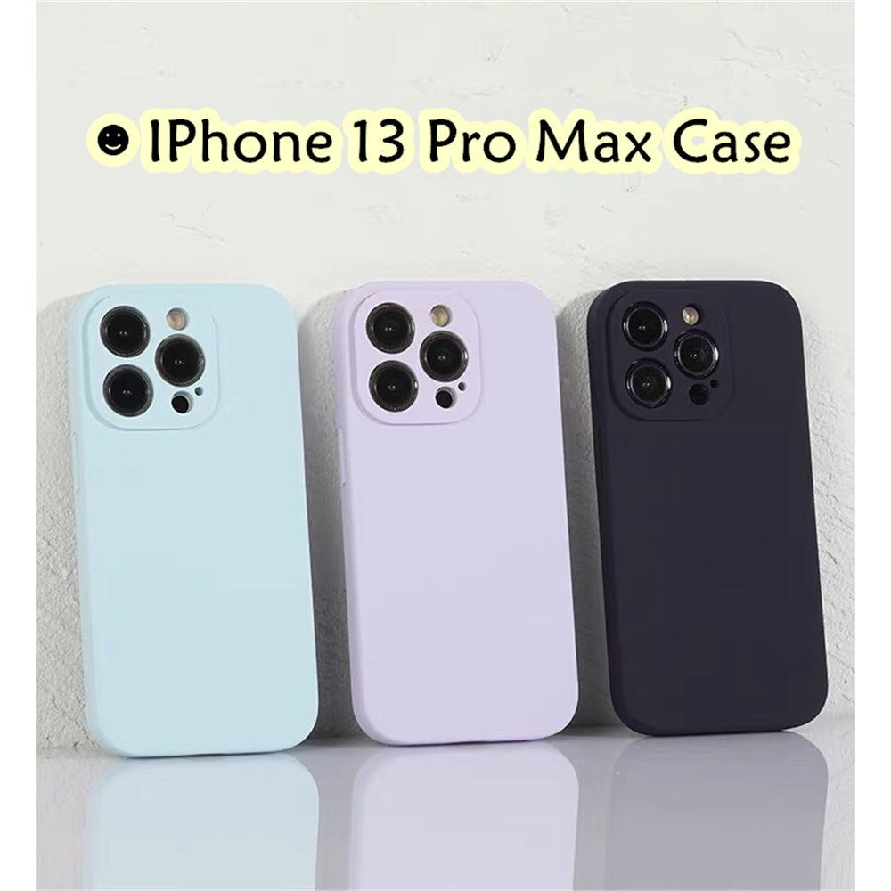For IPhone 13 Pro Max Cover Drop and wear resistant Silicone Full Case Classic Simple Solid Color Phone Case Cover