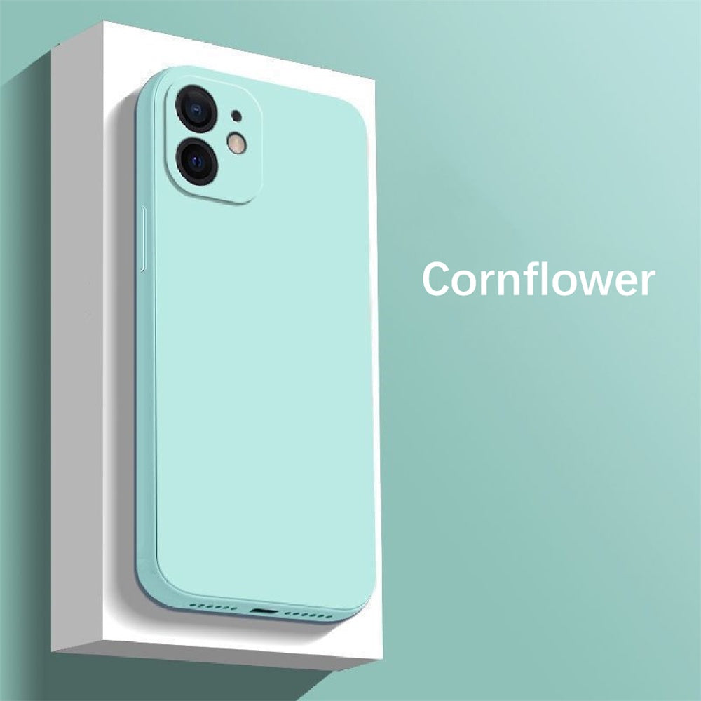 For IPhone 11 Cover Drop and wear resistant Silicone Full Case Classic Simple Solid Color Phone Case Cover