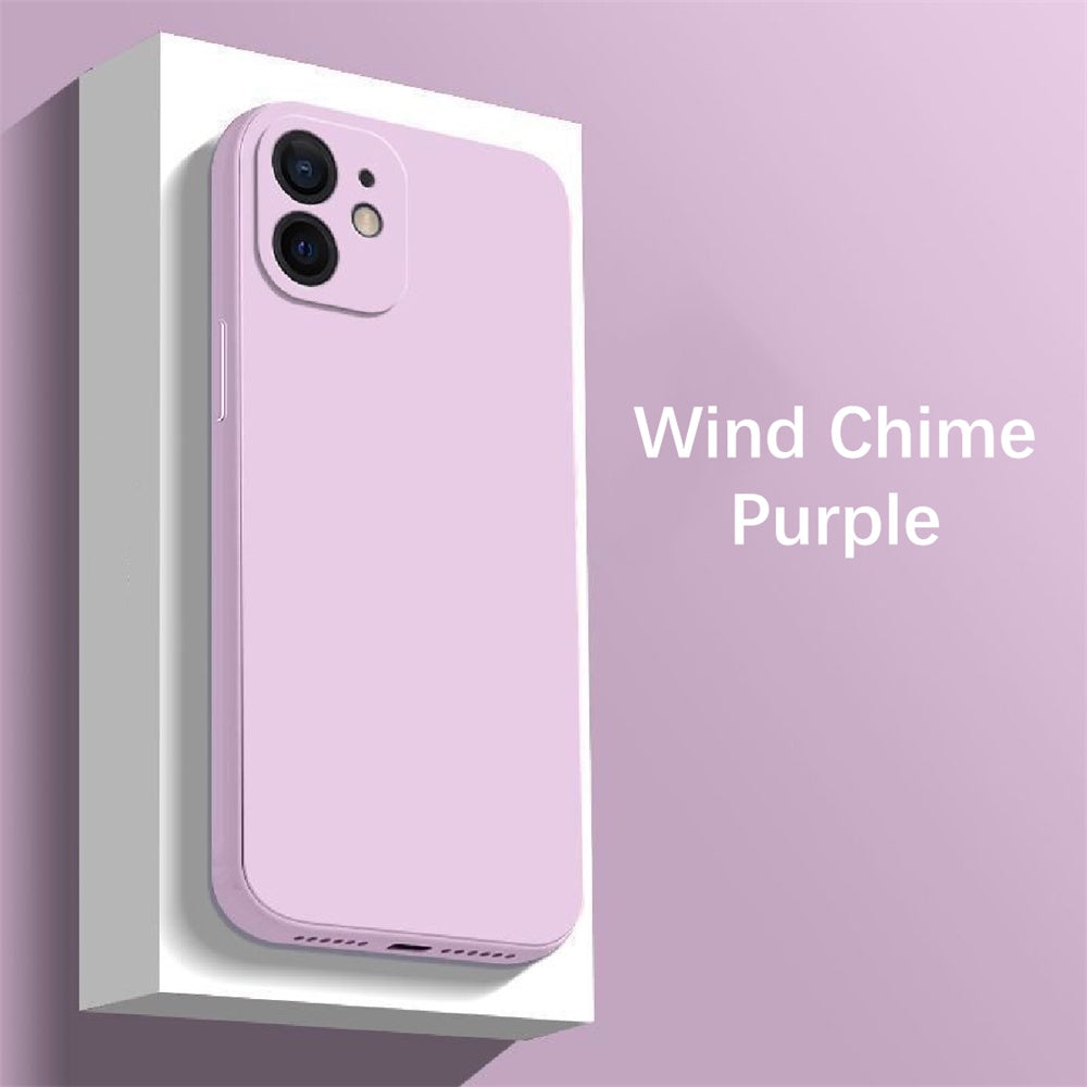 For IPhone 11 Cover Drop and wear resistant Silicone Full Case Classic Simple Solid Color Phone Case Cover