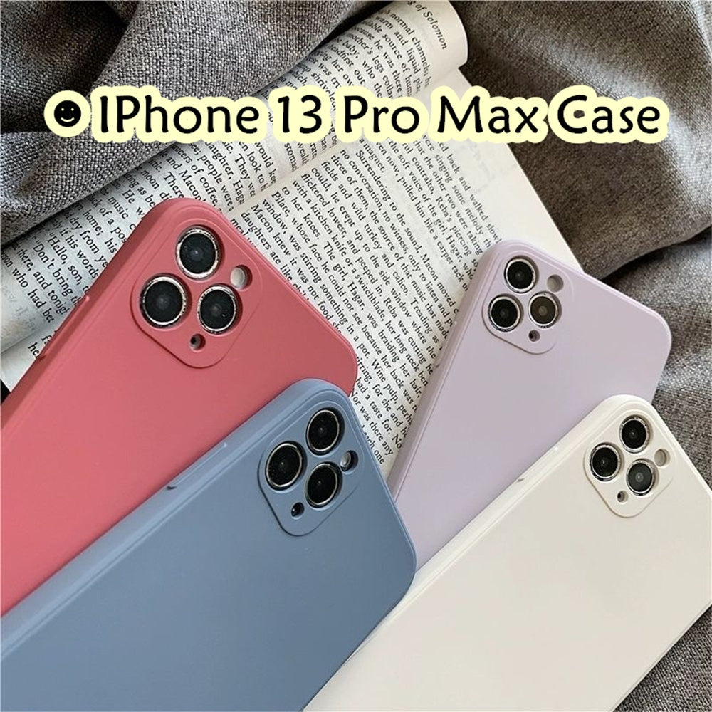 For IPhone 13 Pro Max Cover Drop and wear resistant Silicone Full Case Classic Simple Solid Color Phone Case Cover