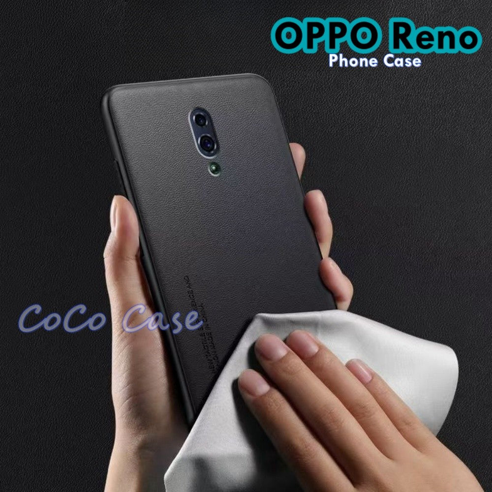 For OPPO Reno Cover Silicone Professional Full Case Classic Simple Solid Color Phone Case Cover sweatproof