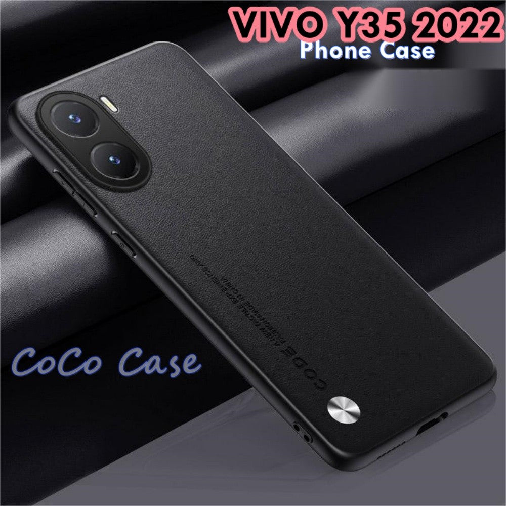For VIVO Y35 2022 Cover Silicone Professional Full Case Classic Simple Solid Color Phone Case Cover sweatproof