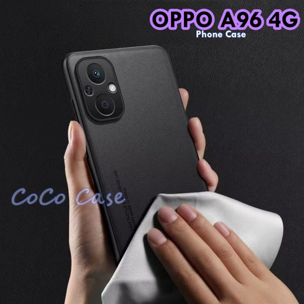 For OPPO A96 4G Cover Silicone Professional Full Case Classic Simple Solid Color Phone Case Cover sweatproof