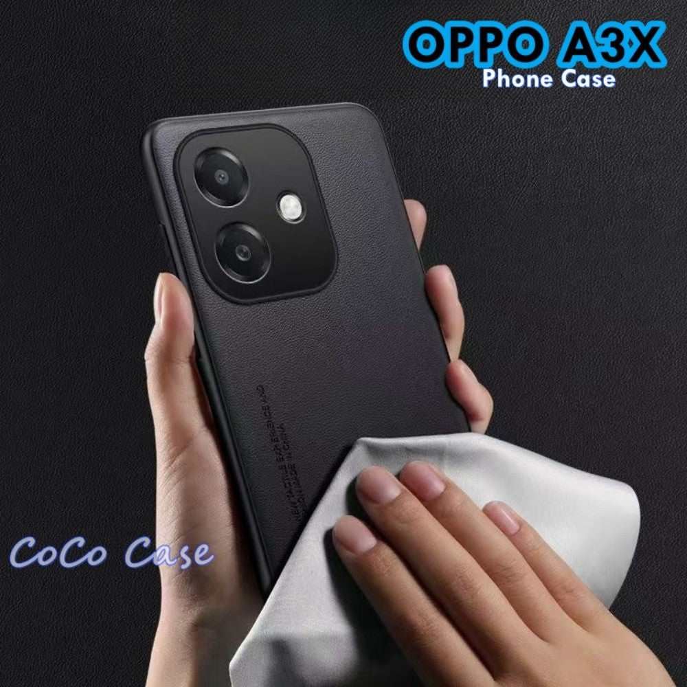 For OPPO A3X Cover Silicone Professional Full Case Classic Simple Solid Color Phone Case Cover sweatproof