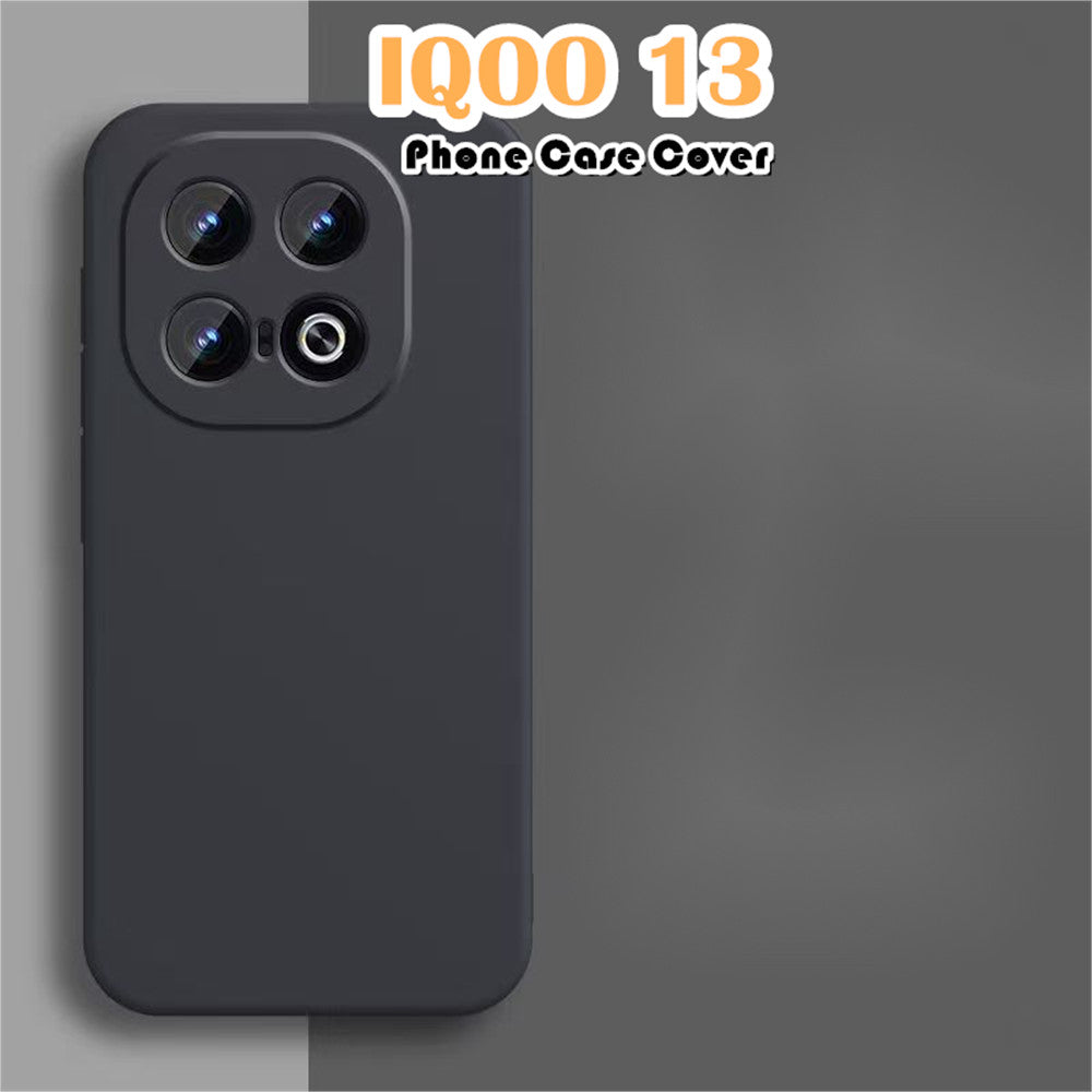 For IQOO 13 Cover Drop and wear resistant Silicone Full Case Classic Simple Solid Color Phone Case Cover