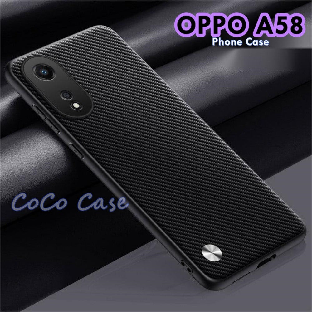 For OPPO A58 Cover Silicone Professional Full Case Classic Simple Solid Color Phone Case Cover sweatproof