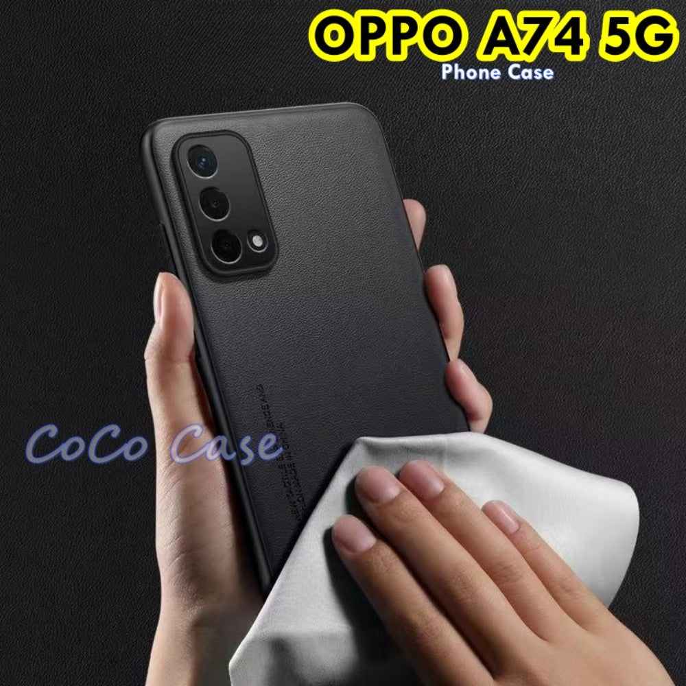 For OPPO A74 5G Cover Silicone Professional Full Case Classic Simple Solid Color Phone Case Cover sweatproof