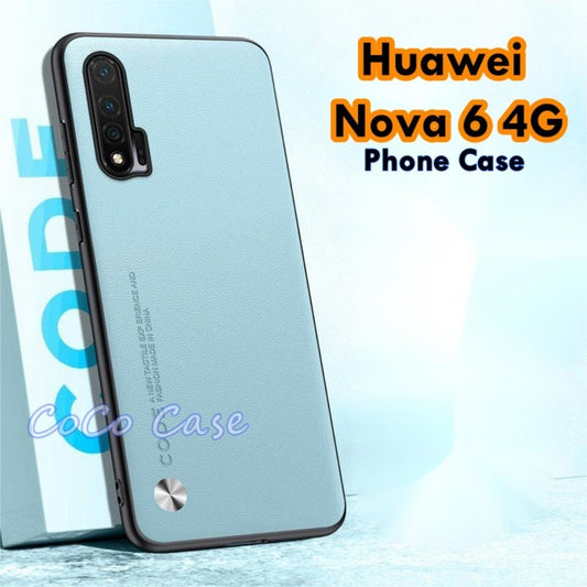 For Huawei Nova 6 4G Cover Silicone Professional Full Case Classic Simple Solid Color Phone Case Cover sweatproof