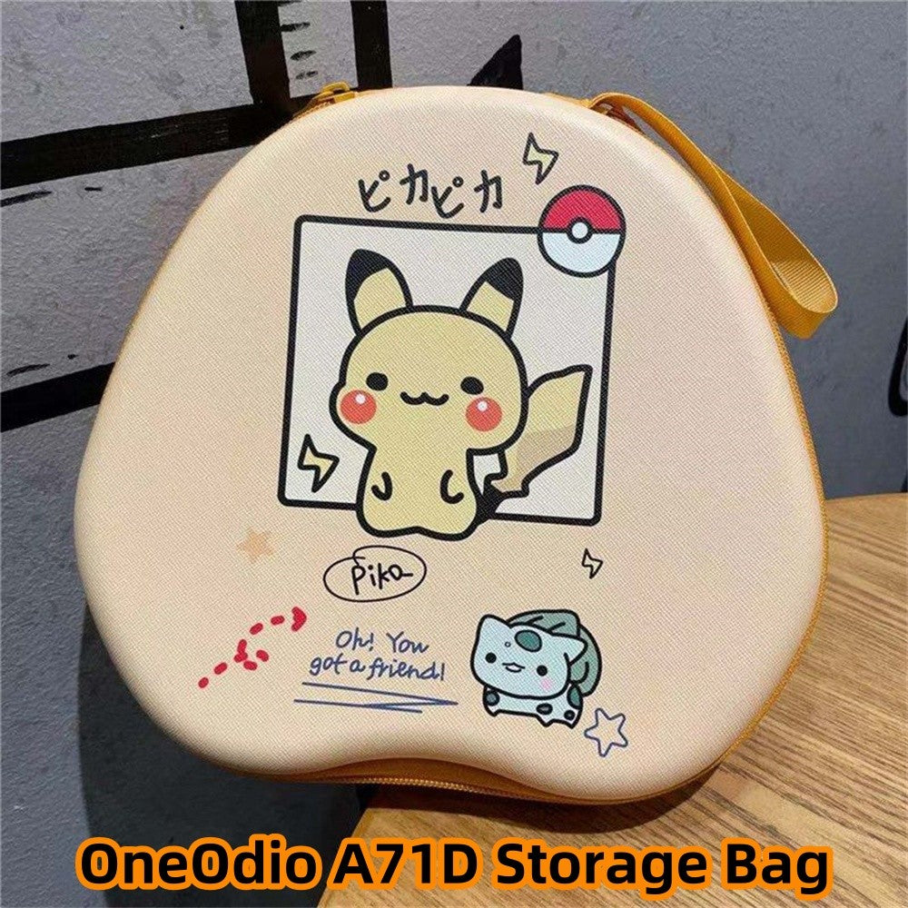 For OneOdio A71D Headphone Case Cartoon Creative Patterns Headset Earpads Storage Bag Casing Box
