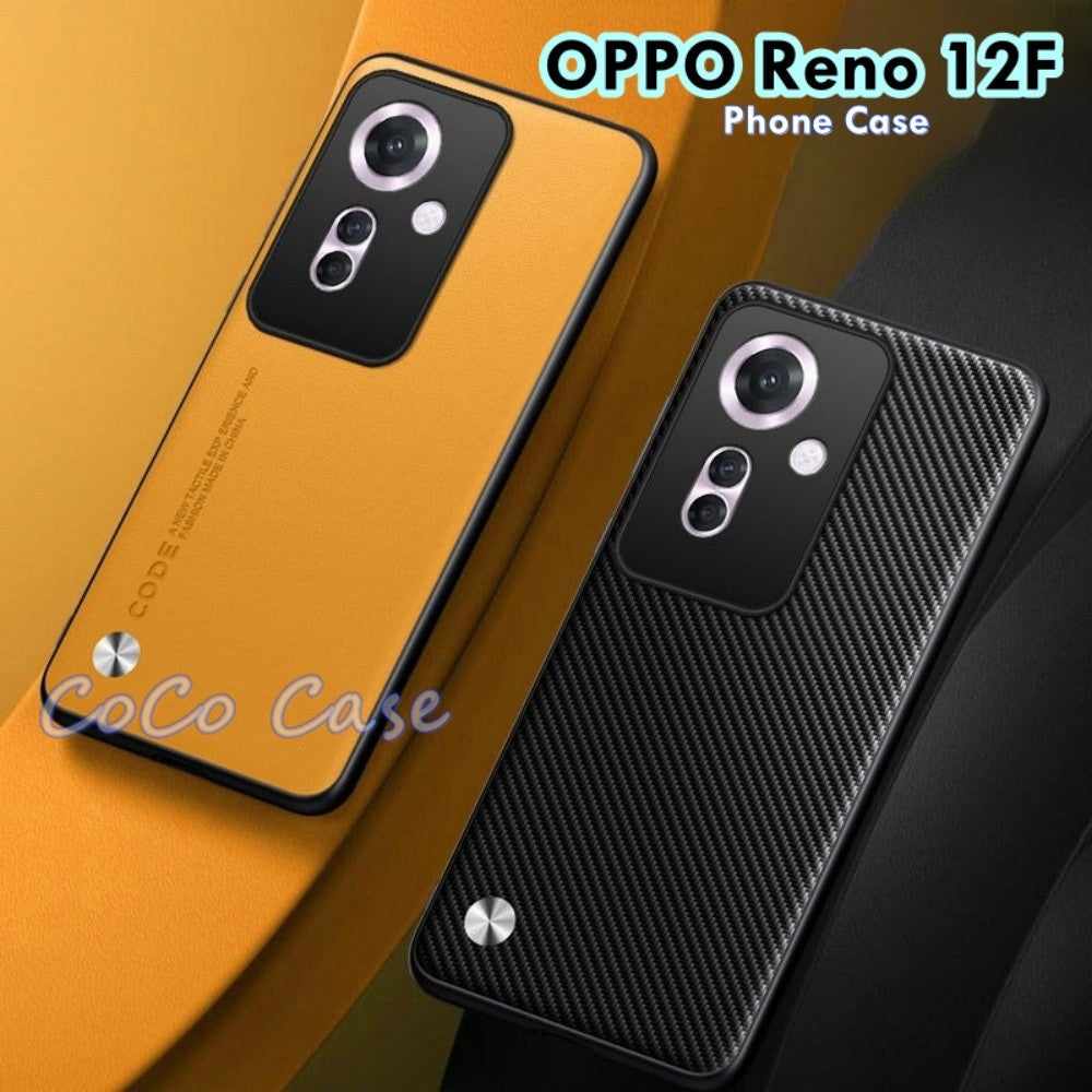 For OPPO Reno 12F Cover Silicone Professional Full Case Classic Simple Solid Color Phone Case Cover sweatproof