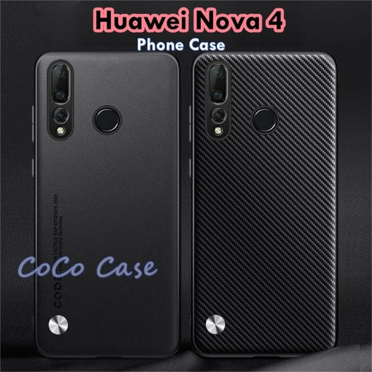 For Huawei Nova 4 Cover Silicone Professional Full Case Classic Simple Solid Color Phone Case Cover sweatproof