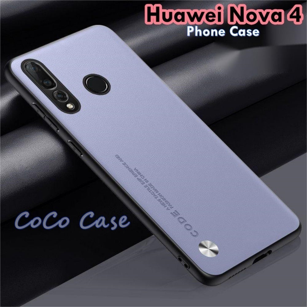 For Huawei Nova 4 Cover Silicone Professional Full Case Classic Simple Solid Color Phone Case Cover sweatproof