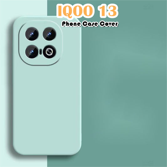 For IQOO 13 Cover Drop and wear resistant Silicone Full Case Classic Simple Solid Color Phone Case Cover