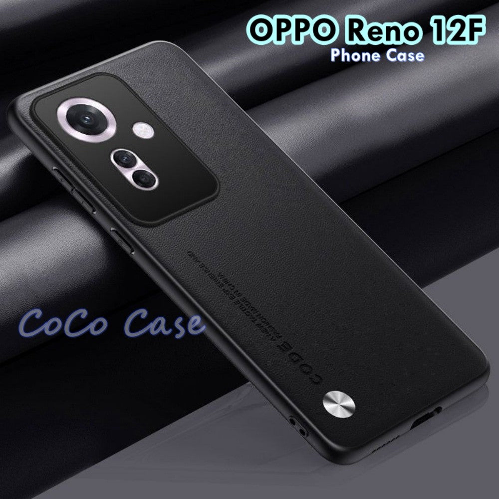 For OPPO Reno 12F Cover Silicone Professional Full Case Classic Simple Solid Color Phone Case Cover sweatproof