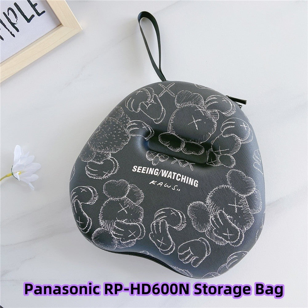 For Panasonic RP-HD600N Headphone Case Cartoon Creative Patterns Headset Earpads Storage Bag Casing Box