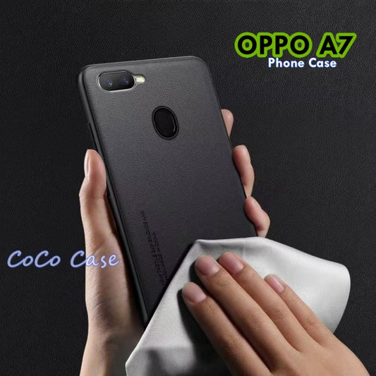 For OPPO A7 Cover Silicone Professional Full Case Classic Simple Solid Color Phone Case Cover sweatproof