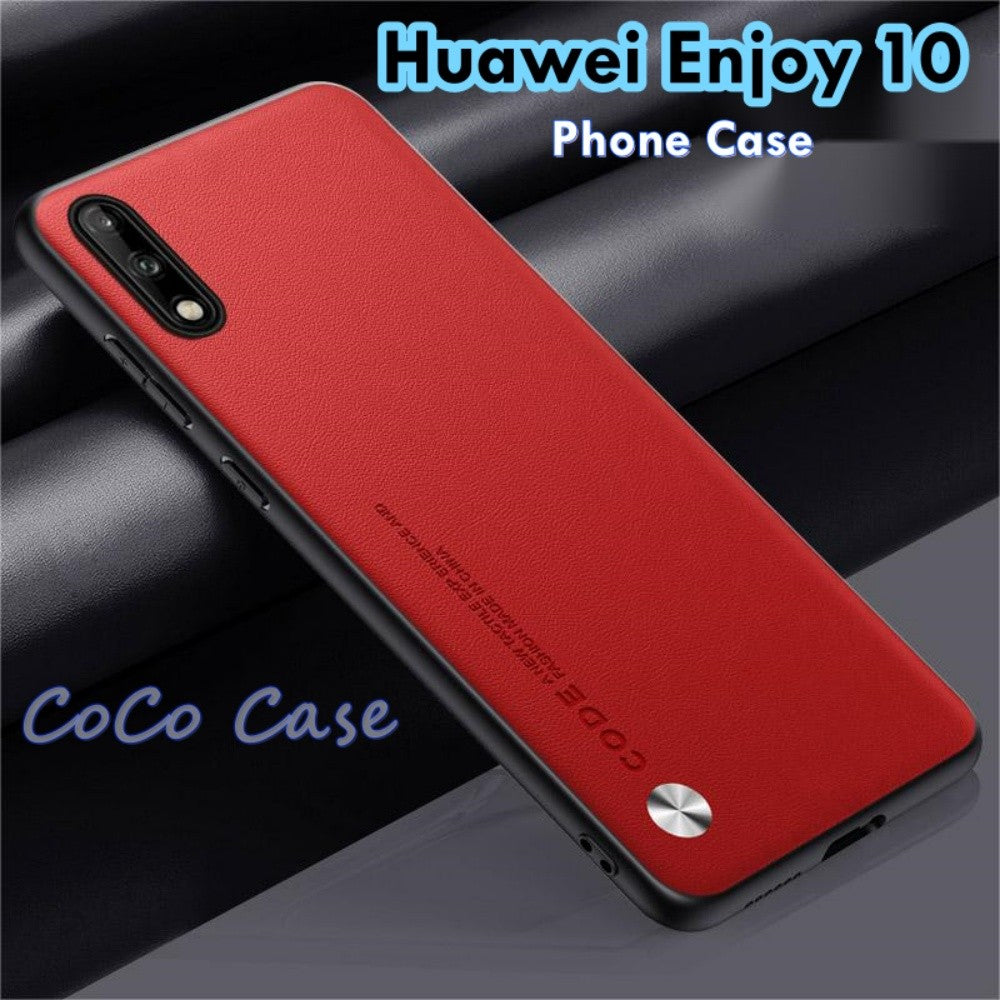 For Huawei Enjoy 10 Cover Silicone Professional Full Case Classic Simple Solid Color Phone Case Cover sweatproof