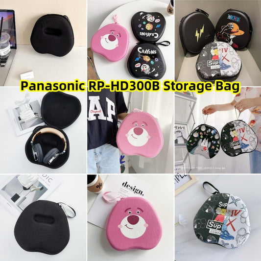 For Panasonic RP-HD300B Headphone Case Cartoon Creative Patterns Headset Earpads Storage Bag Casing Box