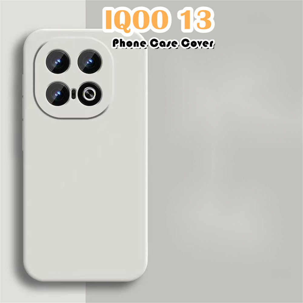 For IQOO 13 Cover Drop and wear resistant Silicone Full Case Classic Simple Solid Color Phone Case Cover