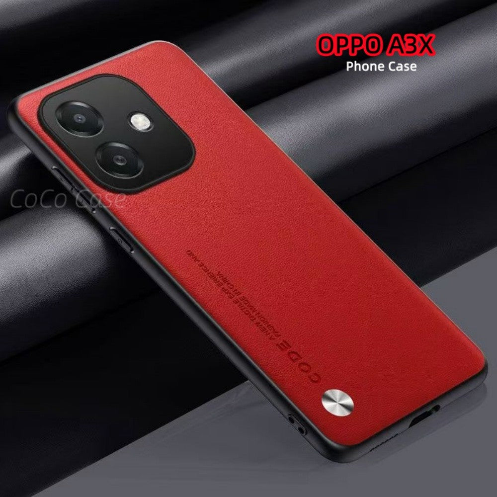 For OPPO A3X Cover Silicone Professional Full Case Classic Simple Solid Color Phone Case Cover sweatproof