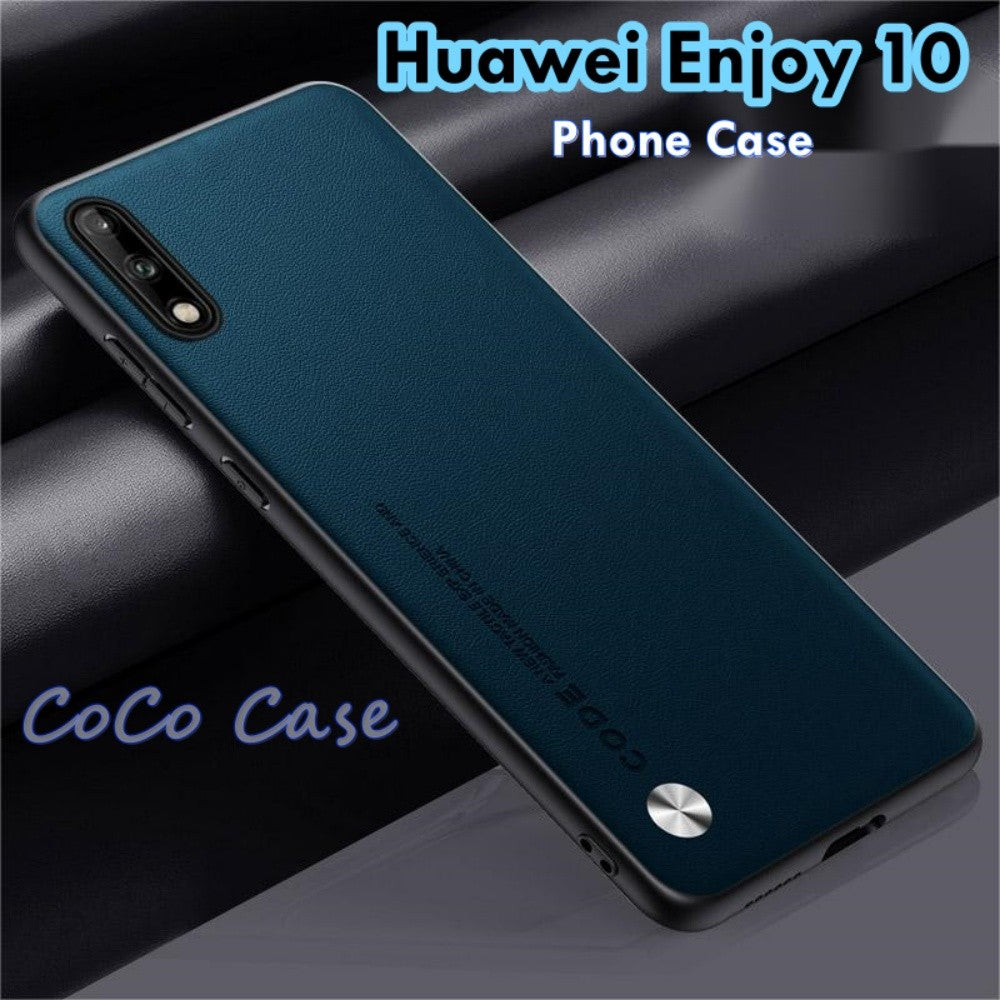 For Huawei Enjoy 10 Cover Silicone Professional Full Case Classic Simple Solid Color Phone Case Cover sweatproof