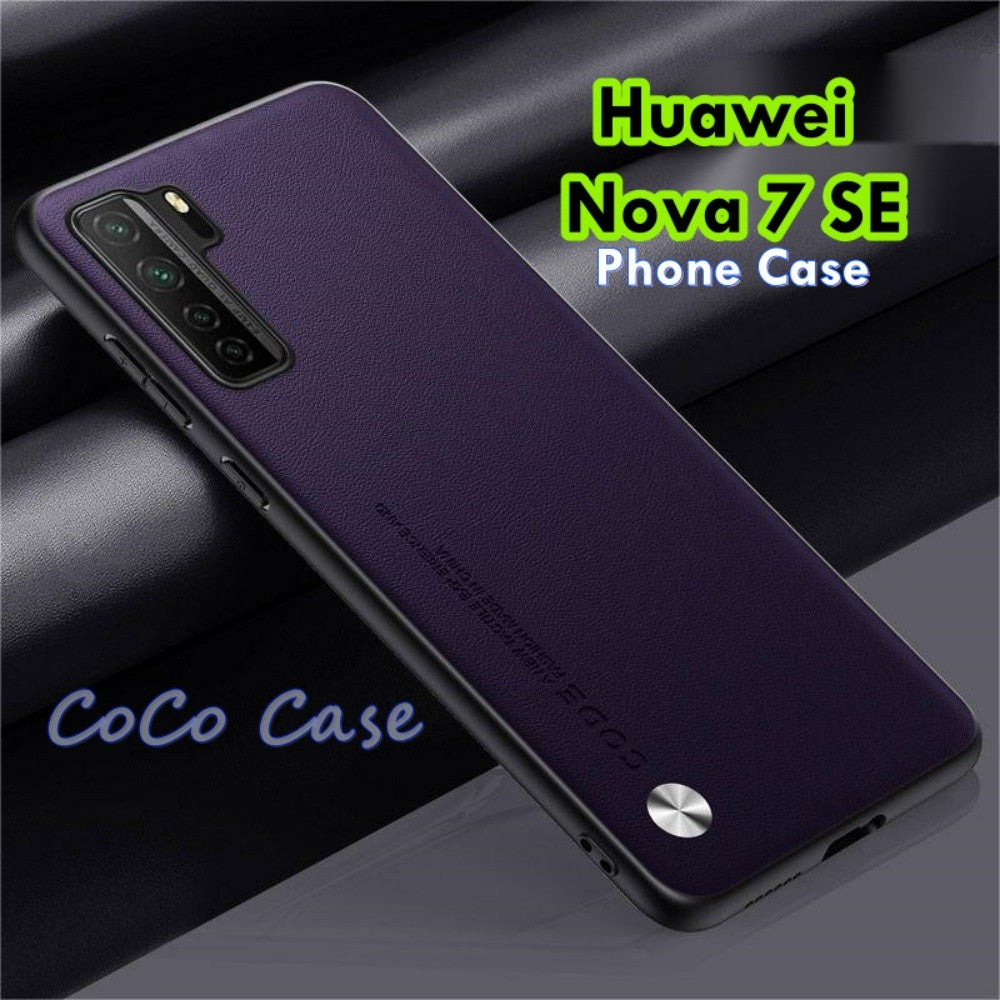 For Huawei Nova 7 SE Cover Silicone Professional Full Case Classic Simple Solid Color Phone Case Cover sweatproof