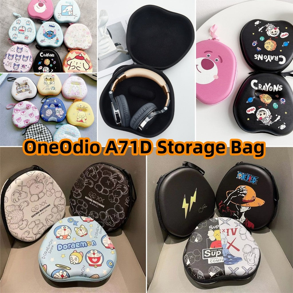 For OneOdio A71D Headphone Case Cartoon Creative Patterns Headset Earpads Storage Bag Casing Box