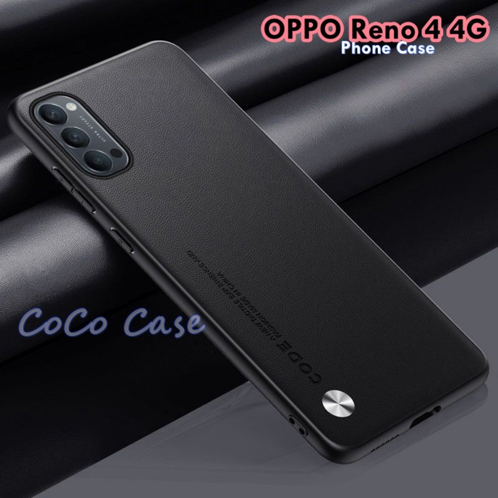 For OPPO Reno 4 4G Cover Silicone Professional Full Case Classic Simple Solid Color Phone Case Cover sweatproof