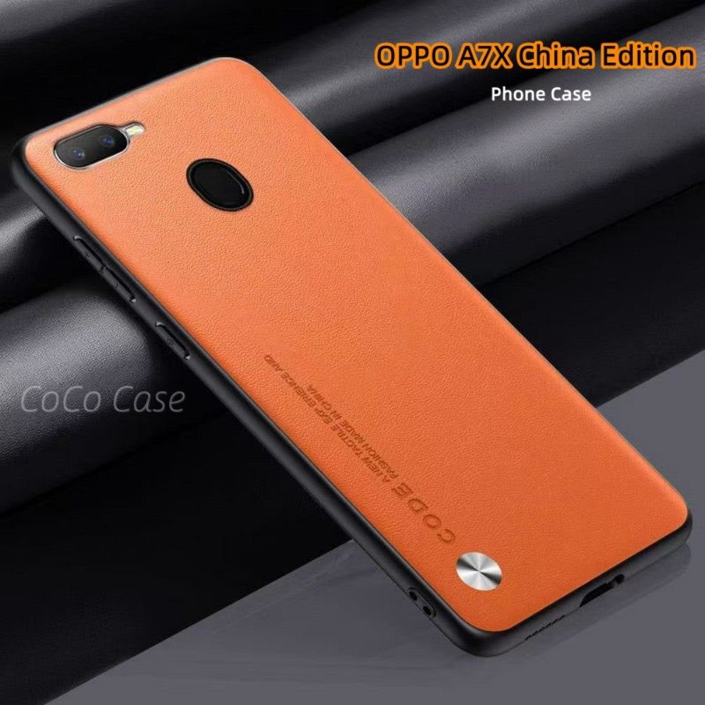 For OPPO A7X China Edition Cover Silicone Professional Full Case Classic Simple Solid Color Phone Case Cover sweatproof