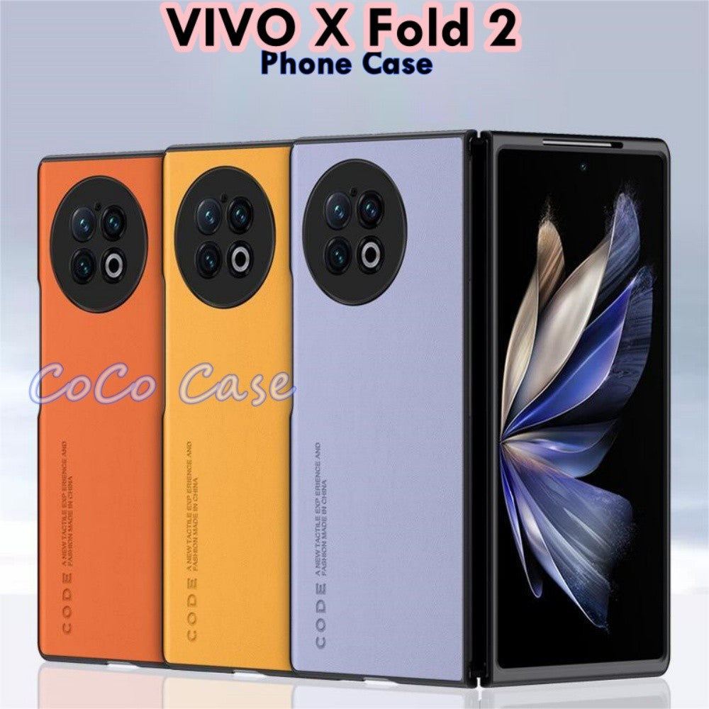 For VIVO X Fold 2 Cover Silicone Professional Full Case Classic Simple Solid Color Phone Case Cover sweatproof