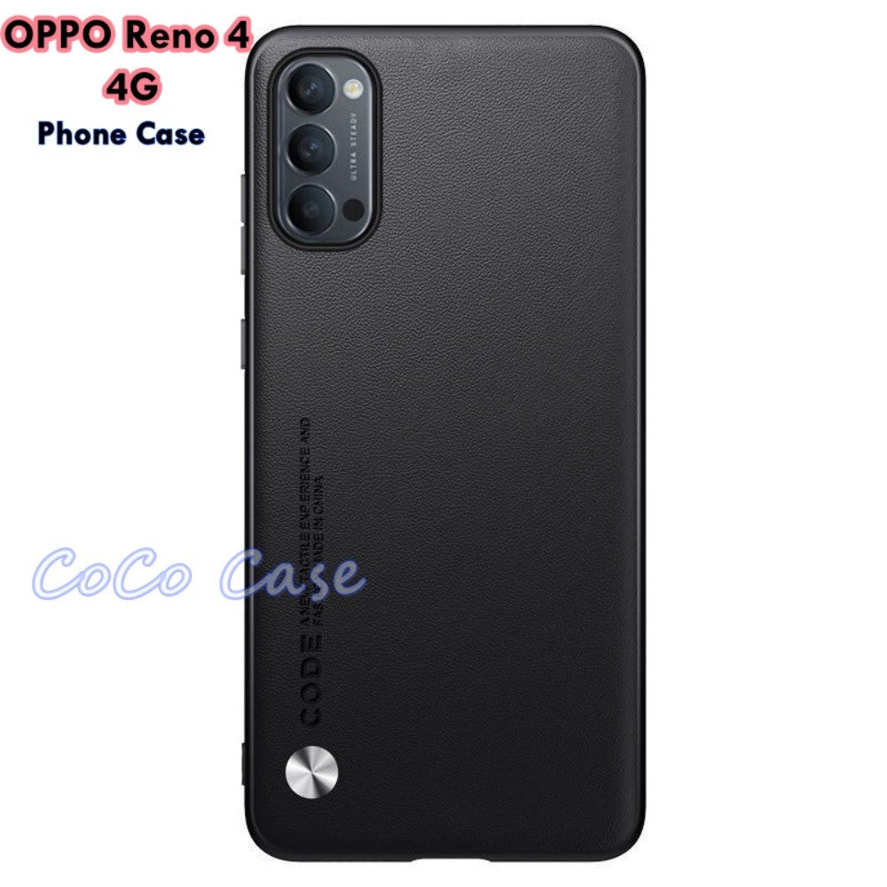 For OPPO Reno 4 4G Cover Silicone Professional Full Case Classic Simple Solid Color Phone Case Cover sweatproof