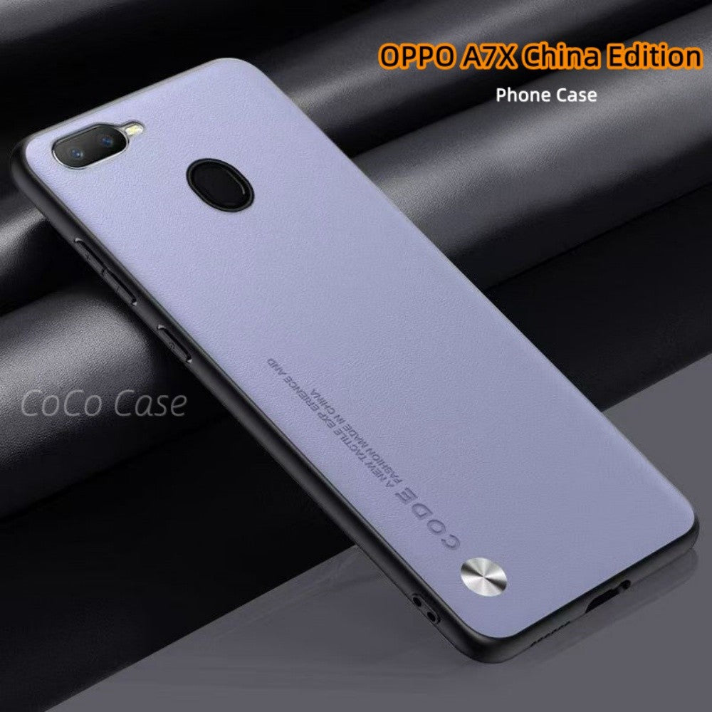 For OPPO A7X China Edition Cover Silicone Professional Full Case Classic Simple Solid Color Phone Case Cover sweatproof