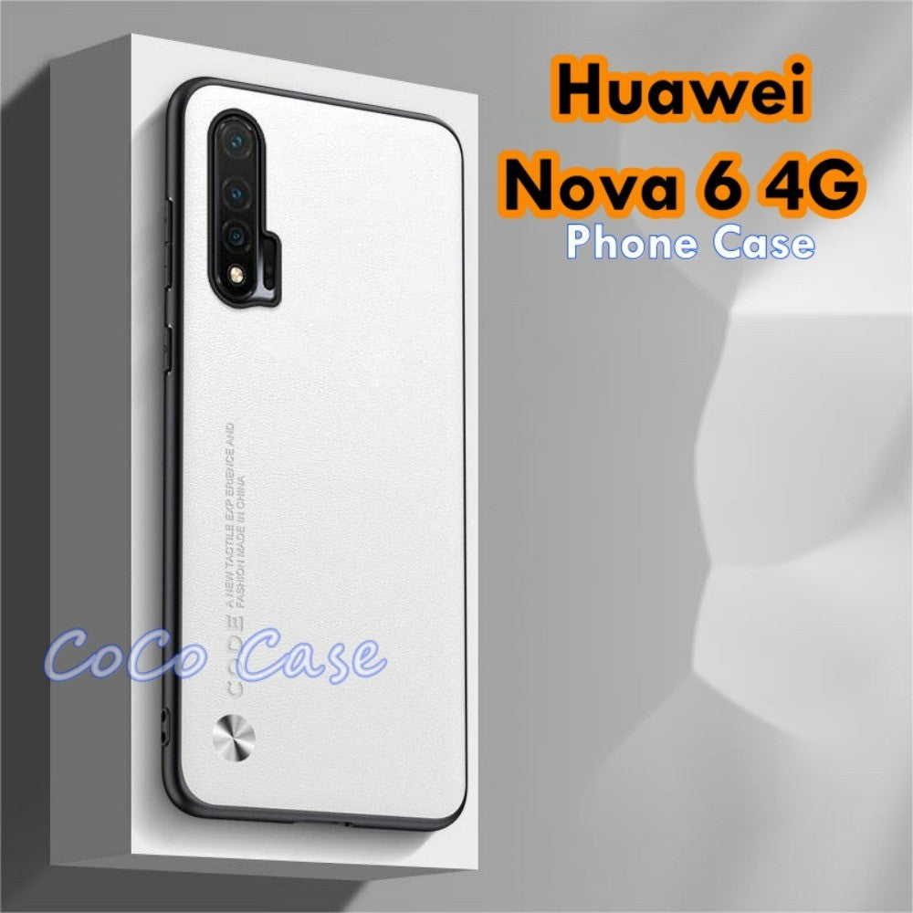 For Huawei Nova 6 4G Cover Silicone Professional Full Case Classic Simple Solid Color Phone Case Cover sweatproof