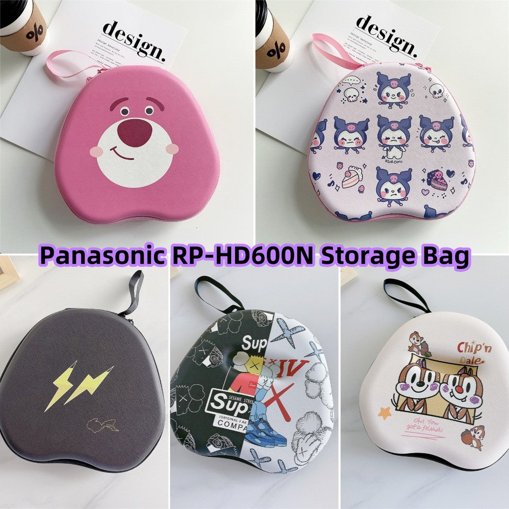 For Panasonic RP-HD600N Headphone Case Cartoon Creative Patterns Headset Earpads Storage Bag Casing Box