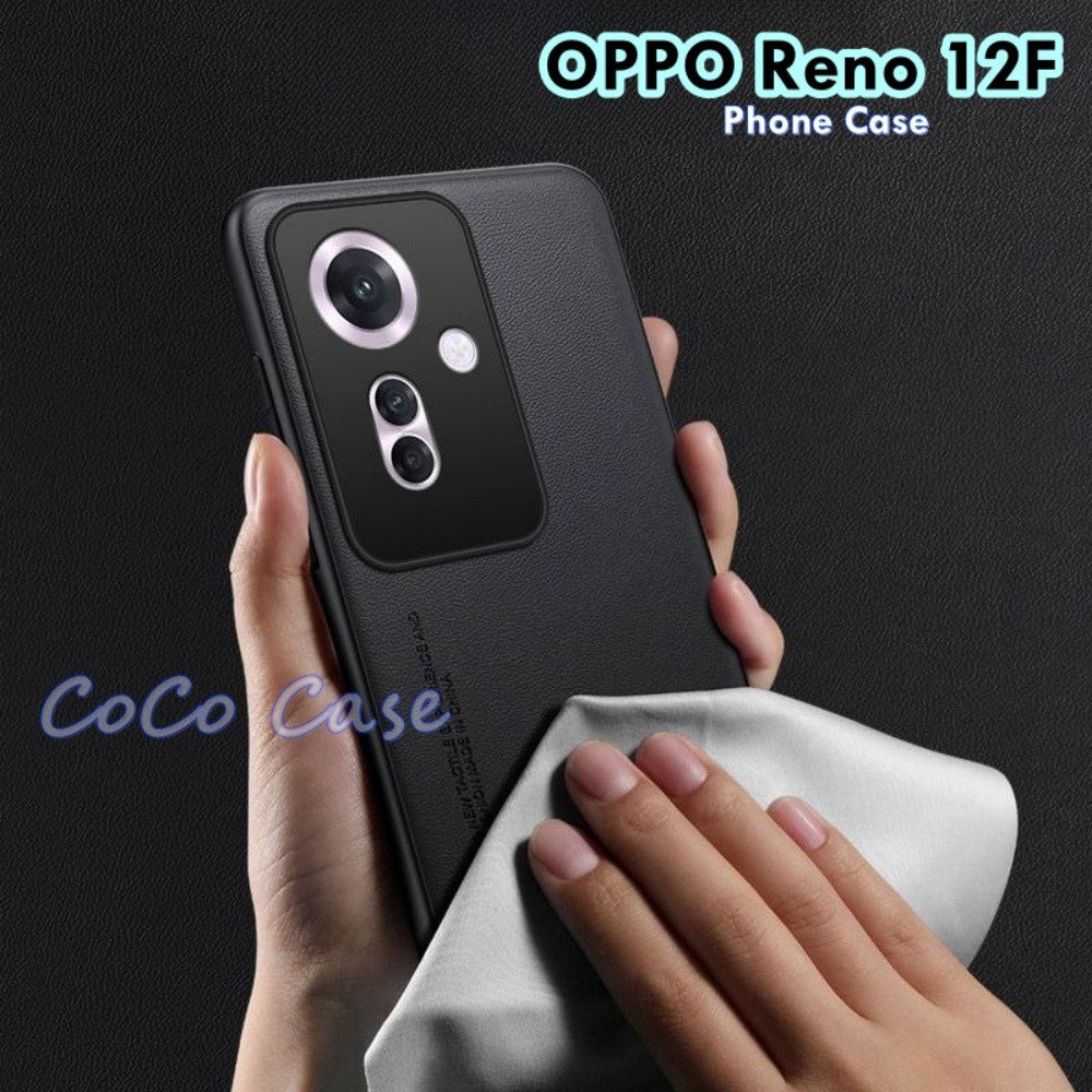 For OPPO Reno 12F Cover Silicone Professional Full Case Classic Simple Solid Color Phone Case Cover sweatproof