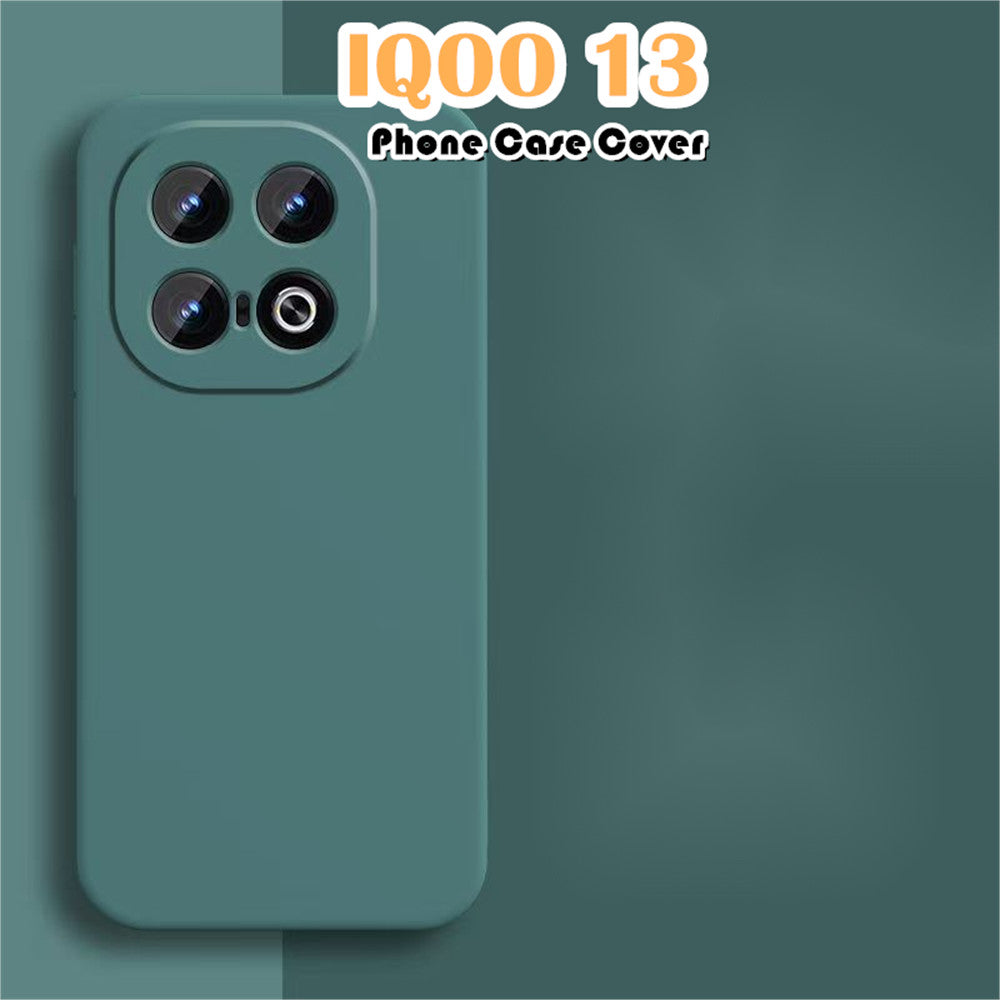 For IQOO 13 Cover Drop and wear resistant Silicone Full Case Classic Simple Solid Color Phone Case Cover