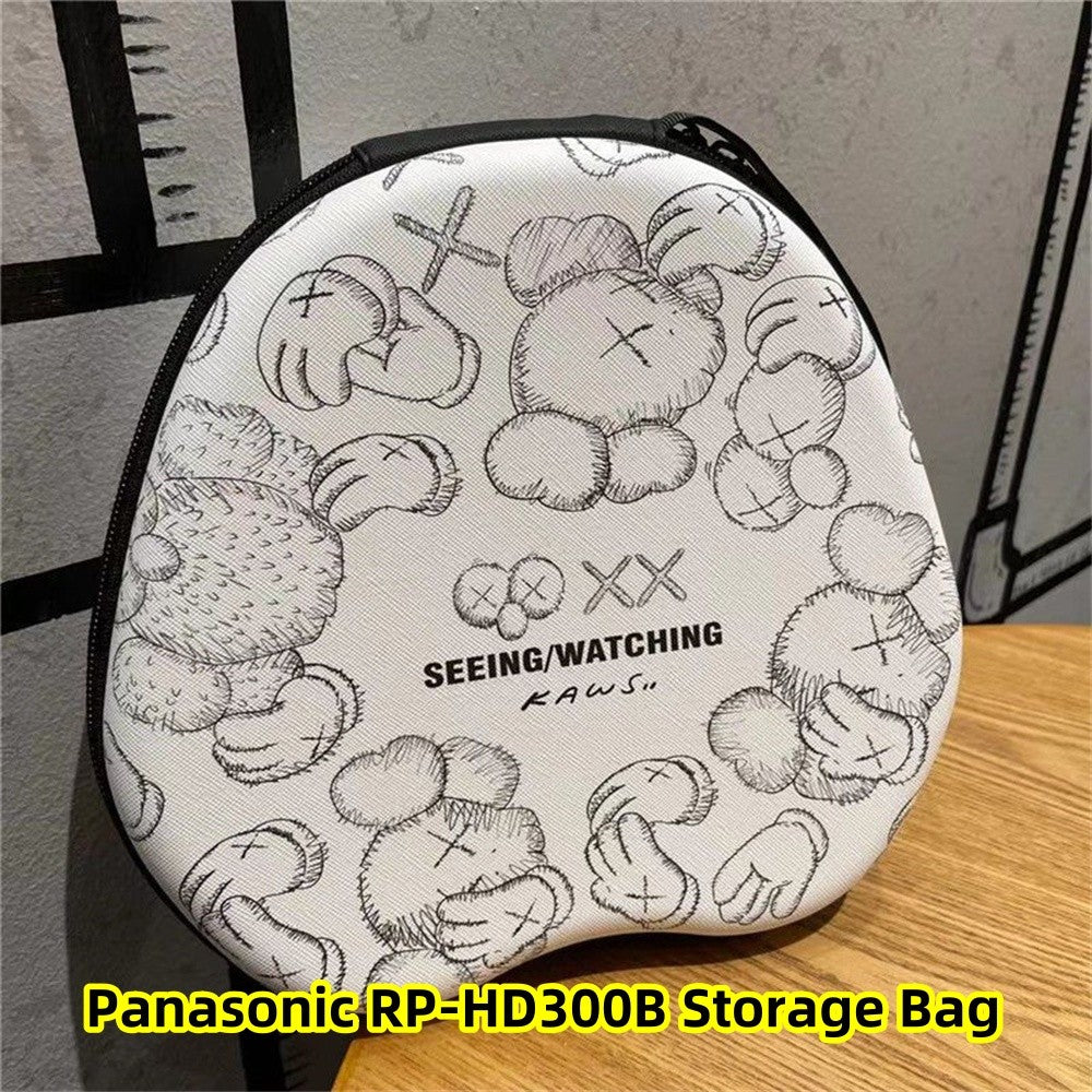 For Panasonic RP-HD300B Headphone Case Cartoon Creative Patterns Headset Earpads Storage Bag Casing Box