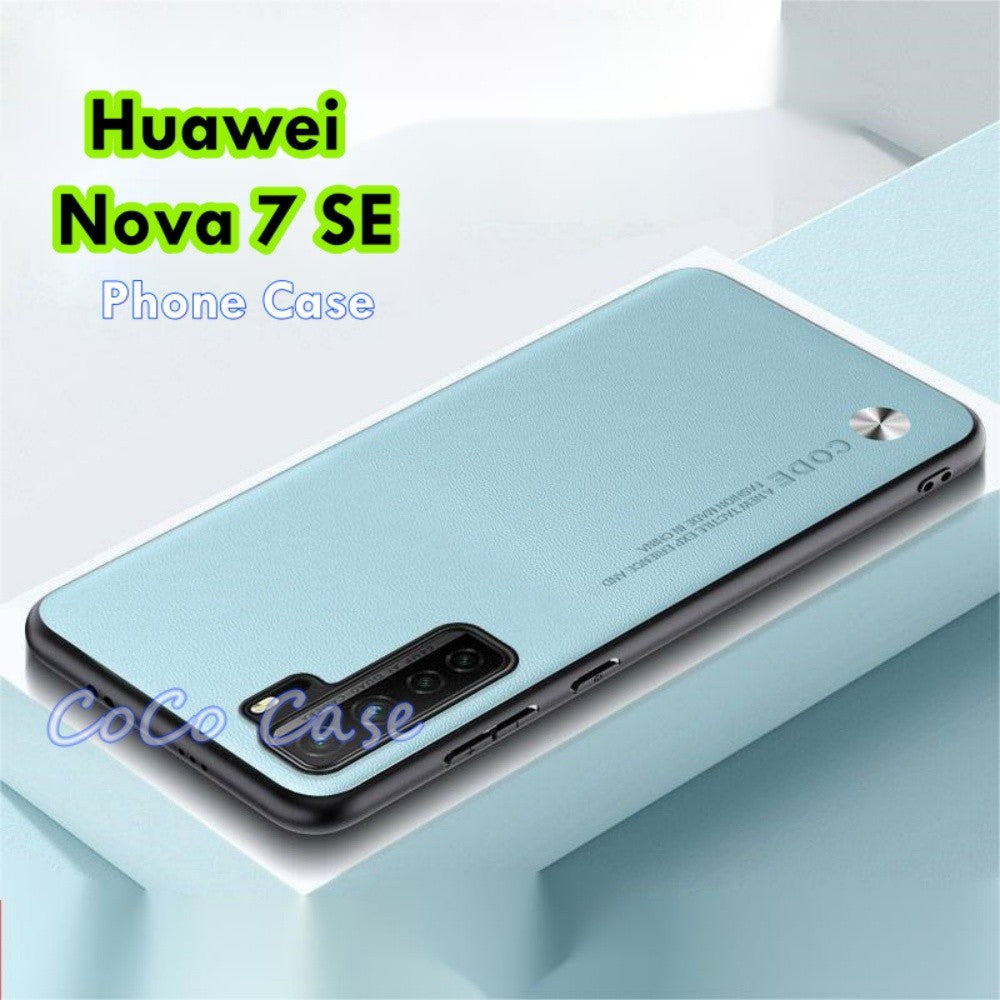 For Huawei Nova 7 SE Cover Silicone Professional Full Case Classic Simple Solid Color Phone Case Cover sweatproof