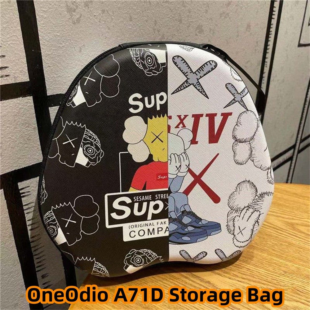 For OneOdio A71D Headphone Case Cartoon Creative Patterns Headset Earpads Storage Bag Casing Box