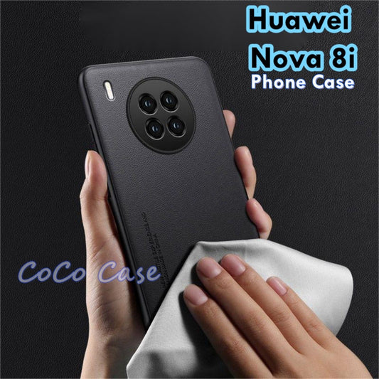 For Huawei Nova 8i Cover Silicone Professional Full Case Classic Simple Solid Color Phone Case Cover sweatproof