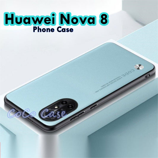 For Huawei Nova 8 Cover Silicone Professional Full Case Classic Simple Solid Color Phone Case Cover sweatproof